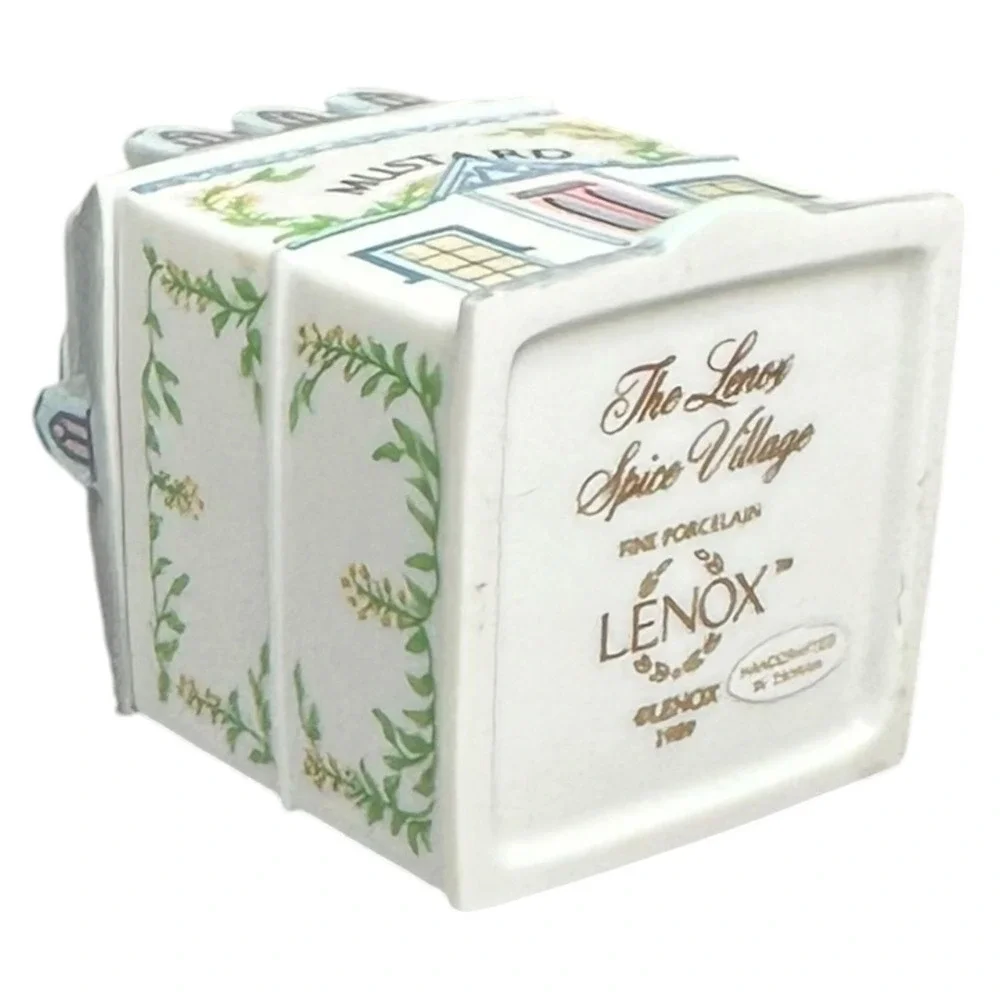 Vintage Mustard The Lenox Spice Village FinePorcelain House Jar 1989 Replacement